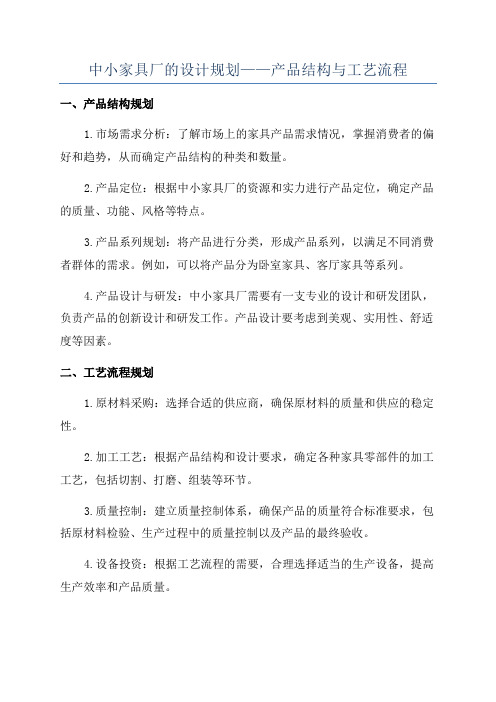 中小家具厂的设计规划——产品结构与工艺流程