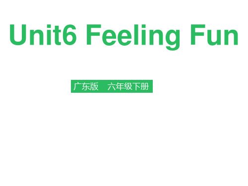 粤人开心版 六下 Unit6 Feeling Fun第2课时课件