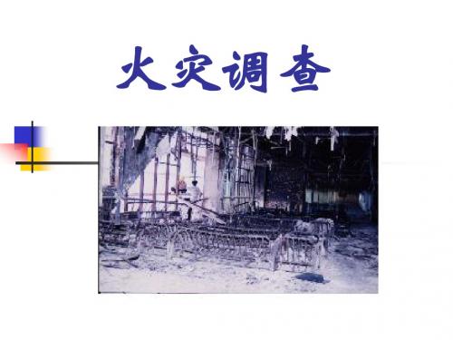 第一章 火灾调查绪论