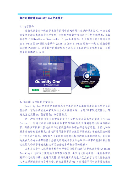 凝胶定量软件Quantity_One使用简介