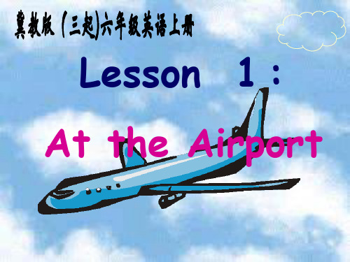 Unit 1 Lesson 1 At the Airport 课件