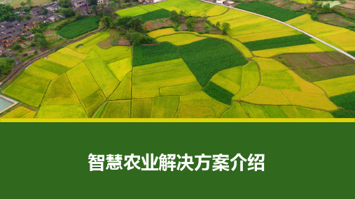 智慧农业大棚高效节水灌溉精品PPT课件