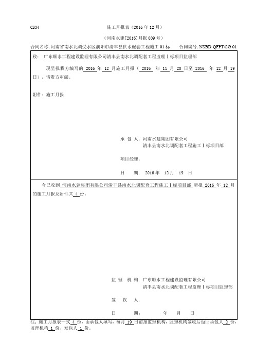 CB34施工月报表9 - 20161120~20161219(DOC)