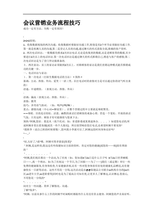 会议营销全套流程培训资料