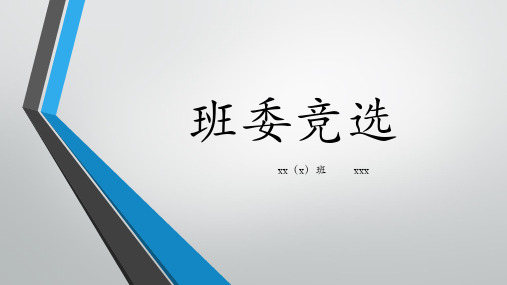 班委竞选ppt