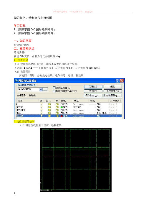 绘制电气主接线图(步骤)