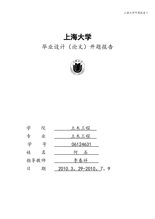 上海大学开题报告1