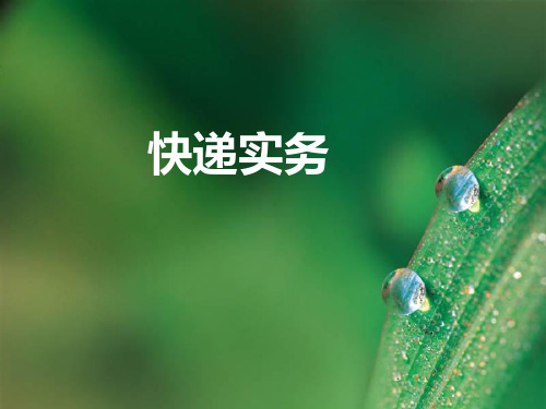 项目3 快递业务流程与规范