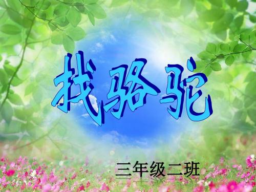 《找骆驼》PPT课件