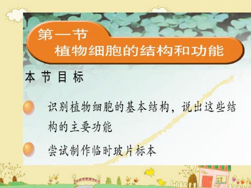 《植物细胞的结构和功能》教学课件
