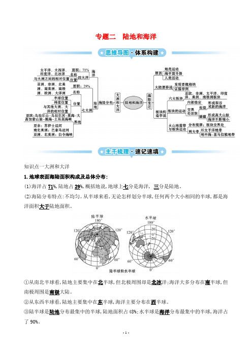 2025年人教版中考地理总复习专题二陆地和海洋