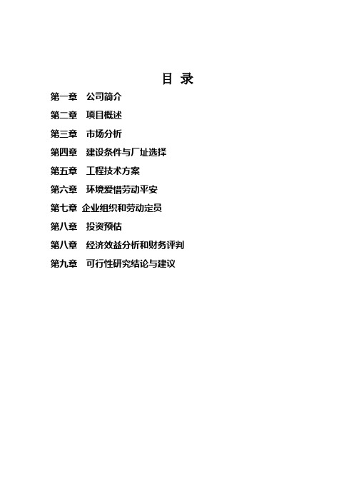 木制系列精品项目可研报告