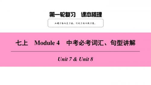 深圳英语七年级上册 Module 4 Fun time课本梳理