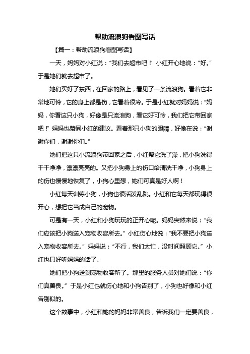 二年级作文：帮助流浪狗看图写话