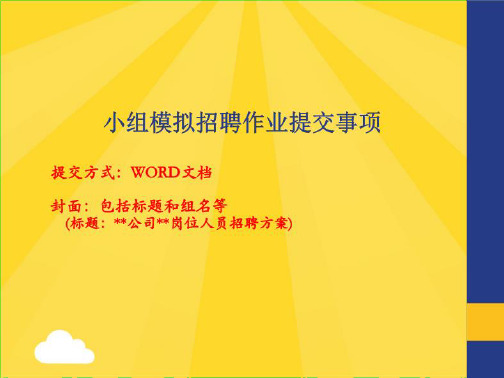 小组模拟招聘作业格式(共5张PPT)