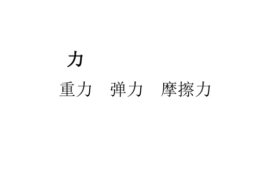 2013年中考物理复习专题《力、重力、弹力、摩擦力》