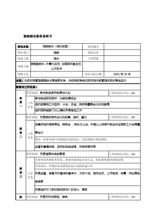 航材院职务说明书8000074)