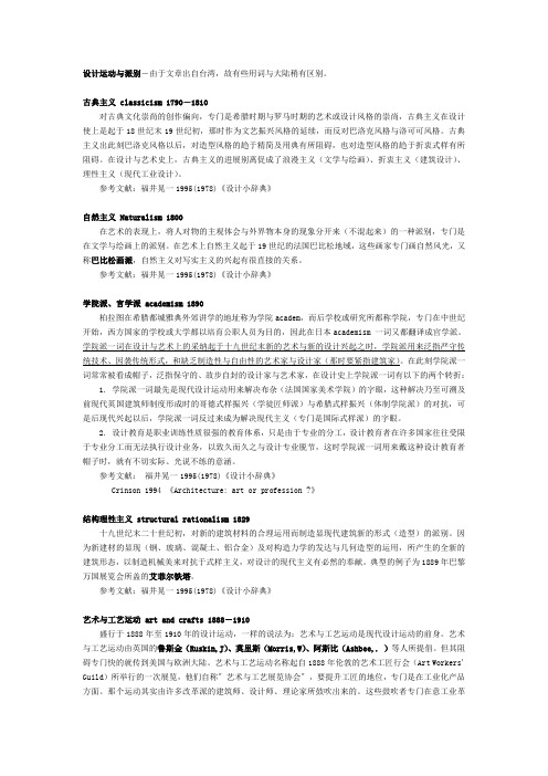 工业设计运动与派别all