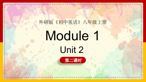 初中英语外研版八年级上册《Module 1 Unit 2》课件