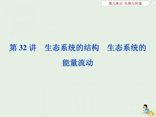 人教版高考生物大一轮复习第32讲生态系统的结构生态系统的能量流动课件