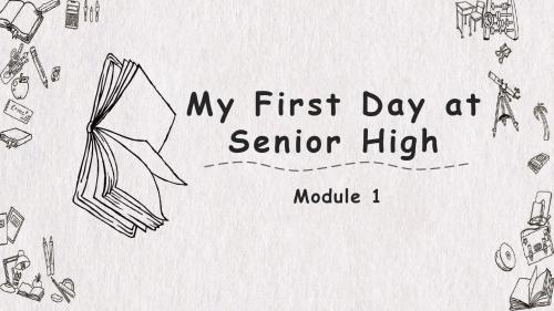 外研版高中必修一M1 My first day at senior high