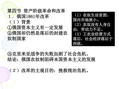 资产阶级革命和改革PPT课件 人教课标版