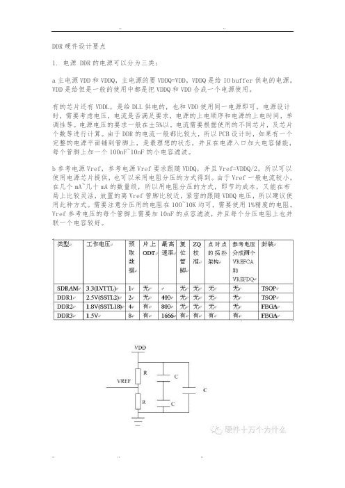 DDR硬件设计要点说明
