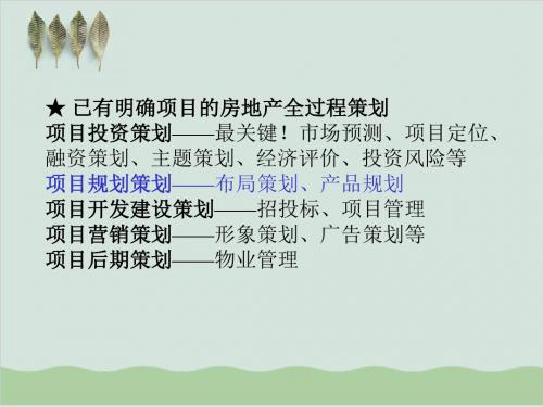 房地产开发项目规划设计概述课件(PDF 81页)