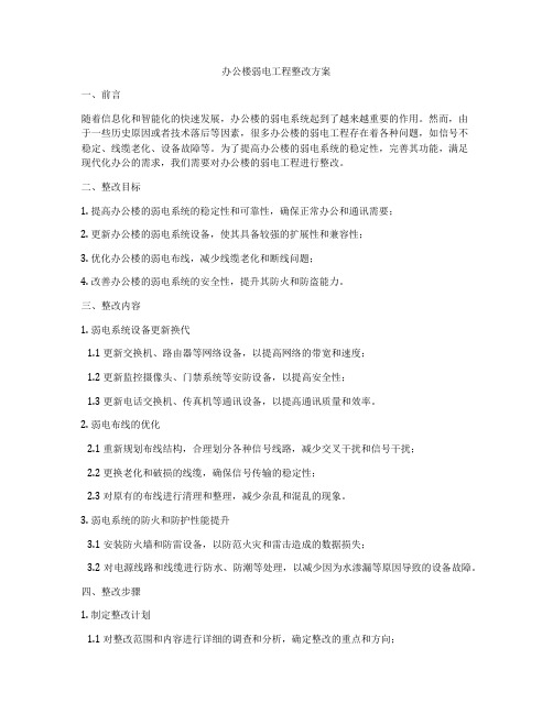 办公楼弱电工程整改方案