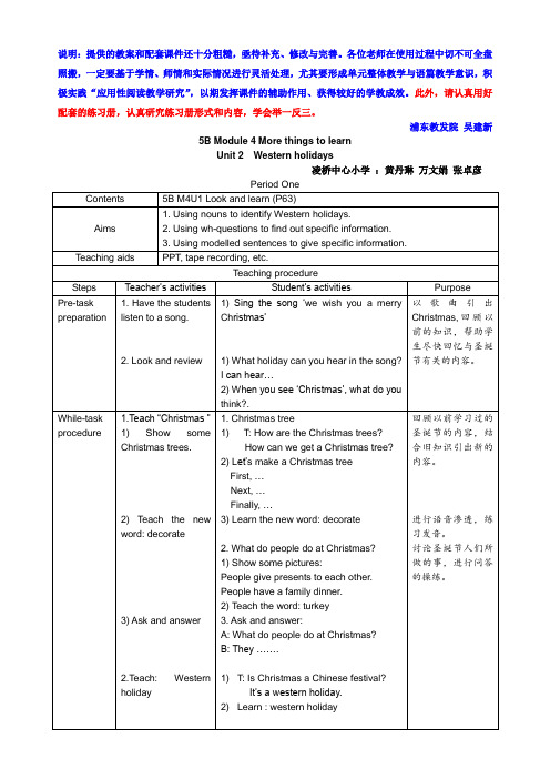 5B M4U2 Western holidays
