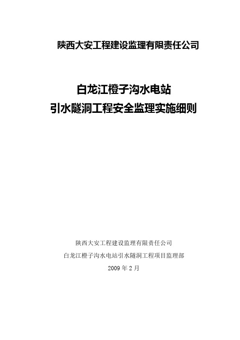 安全监理实施细则