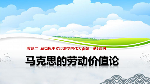 高中政治选修优质课件2：2.2 马克思的劳动价值论(探究式)