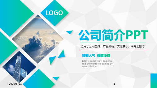 时尚公司简介品牌介绍PPT模板幻灯片
