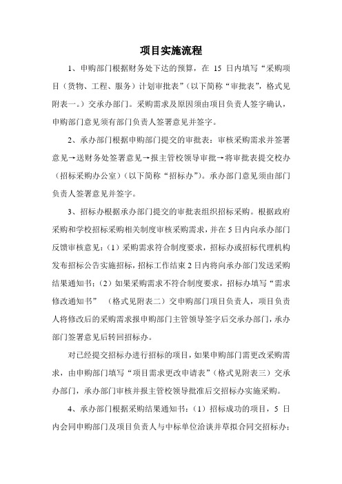 项目采购实施流程