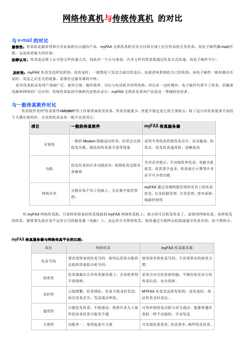 网络传真服务器与传统传真机简单对比