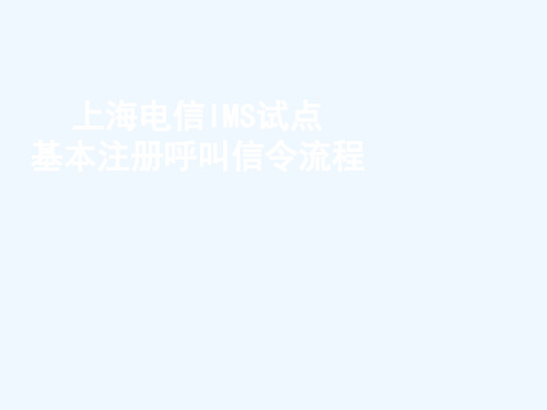IMS注册呼叫信令流程详解