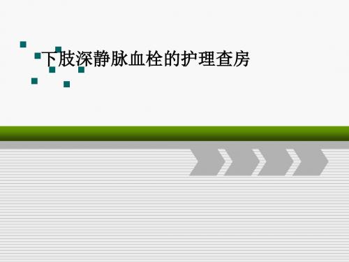 下肢深静脉血栓的护理查房