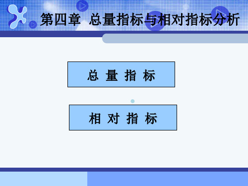 第四章总量指标和相对指标分析
