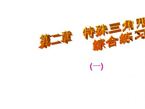第2章 特殊三角形 综合训练课件(1) 课件(浙教版八年级上)
