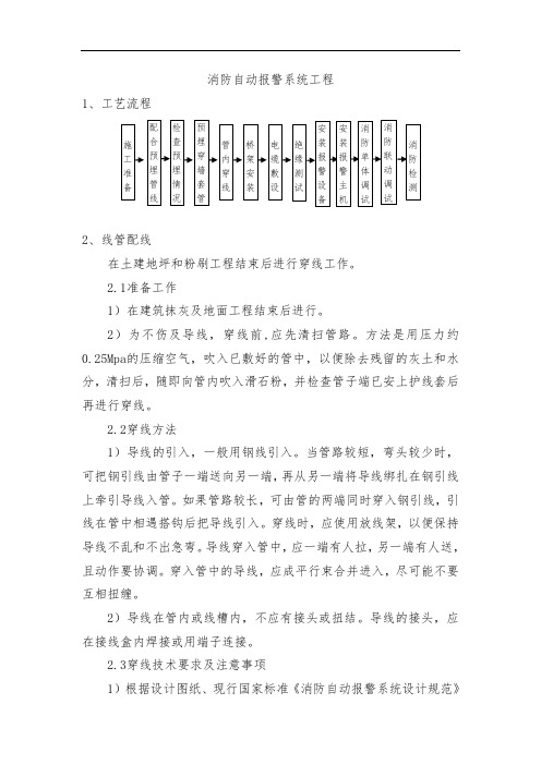 消防自动报警系统施工方法(完整已排版)