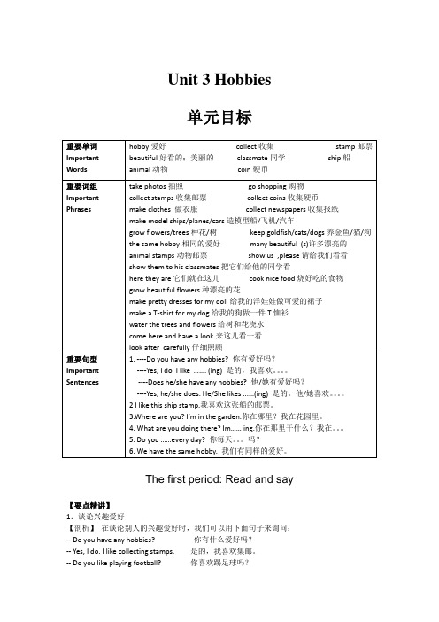 小学英语精讲精析 Hobbies (2)