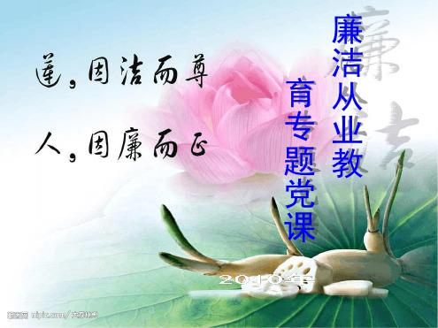 廉洁从业课件