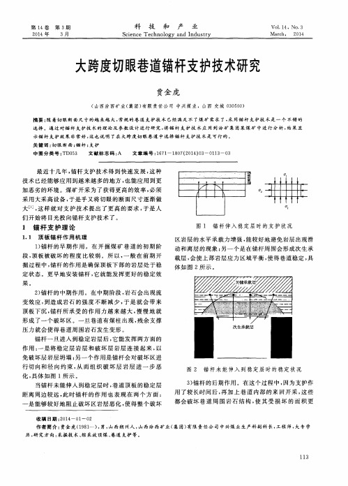 大跨度切眼巷道锚杆支护技术研究