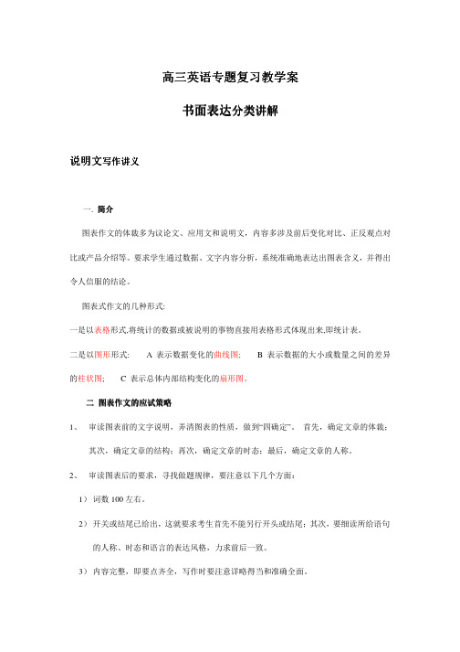 高三英语专题复习教学案：6书面表达说明文写作