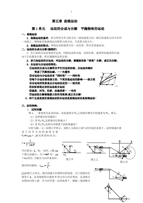 高考复习 第五章 曲线运动