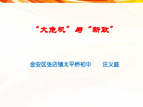 大危机与新政概论(41张)PPT