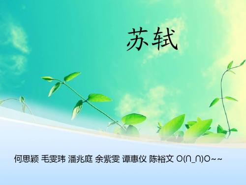 苏轼简介