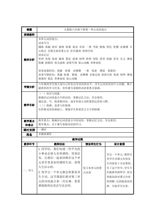 人教课标版六年级语文下册《 词语盘点》公开课课件_9