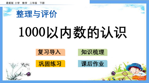 最新小学二年级数学下册《整理与评价复习【全单元】》精品PPT优质冀教版课件