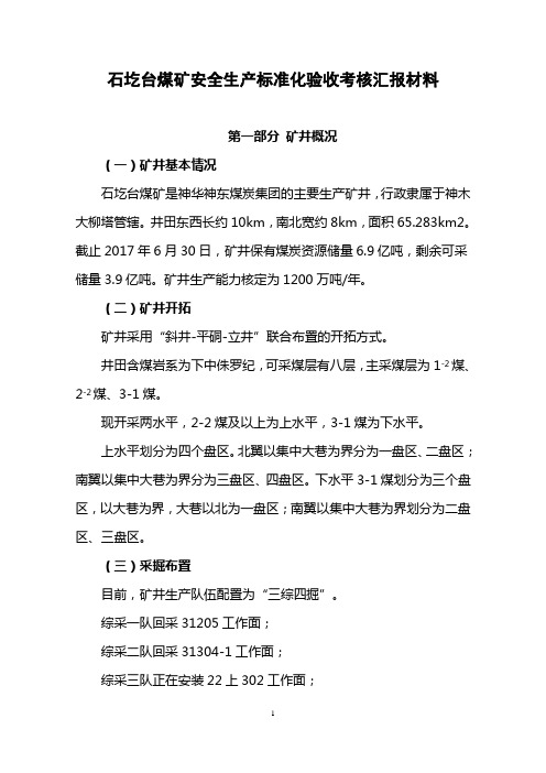 标准化验收汇报材料